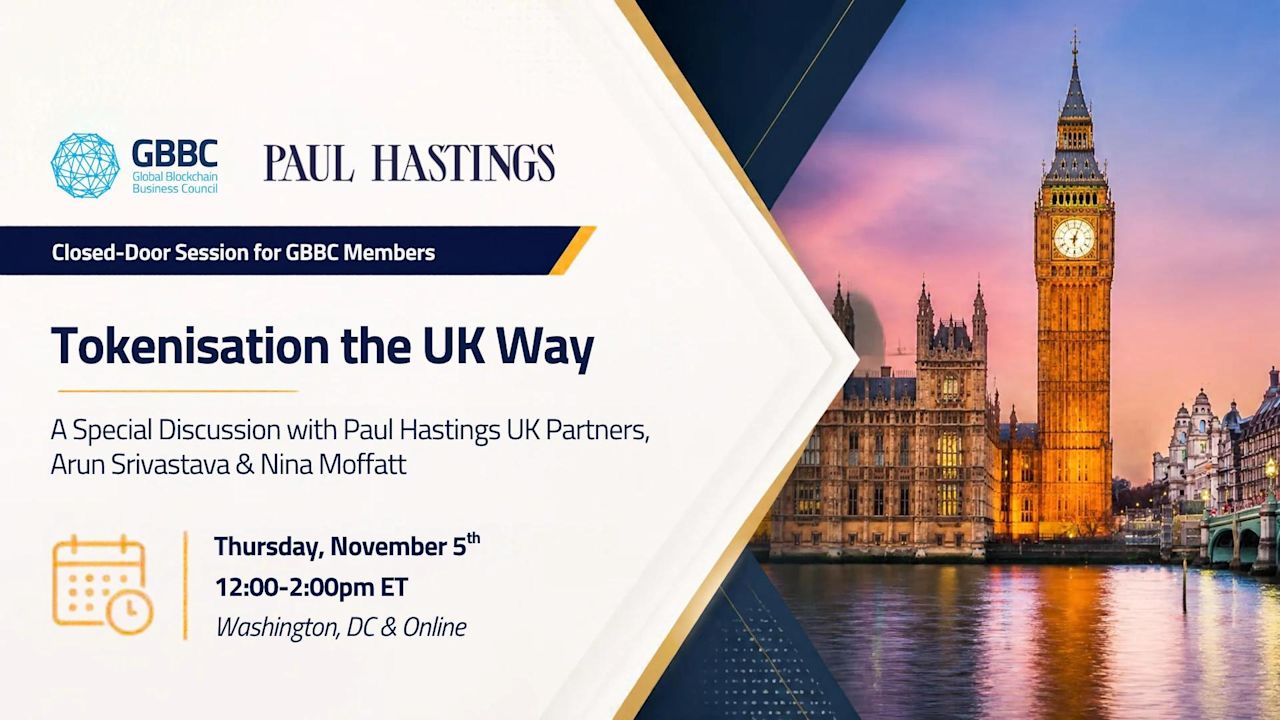 GBBC x Paul Hastings Roundtable | Tokenisation the UK Way (Washington, DC)