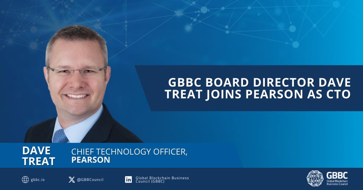 Dave Treat, GBBC Board Director, Appointed to CTO of Pearson