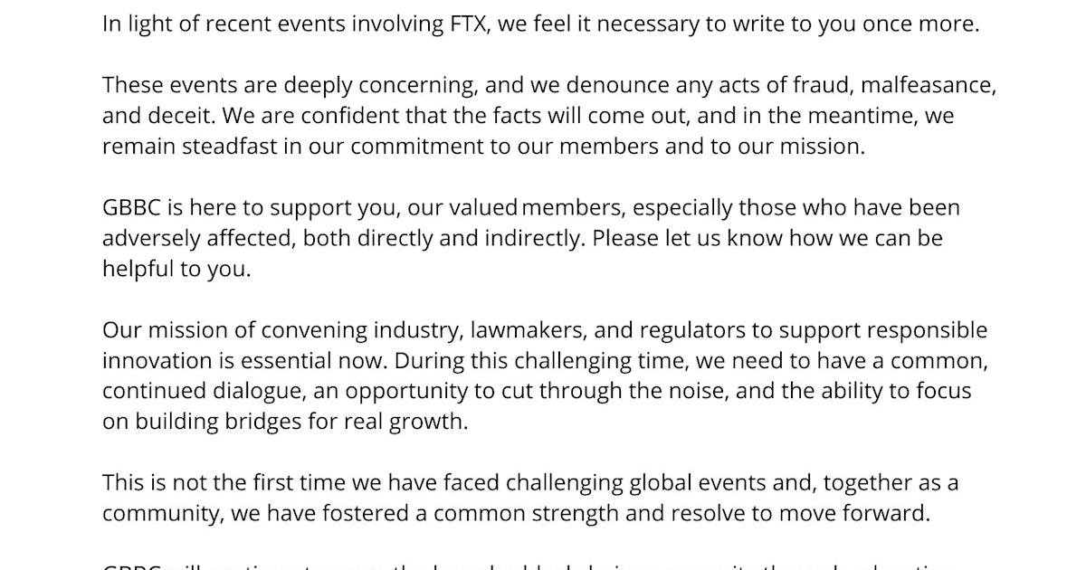GBBC Community Update: In Light of Recent Events