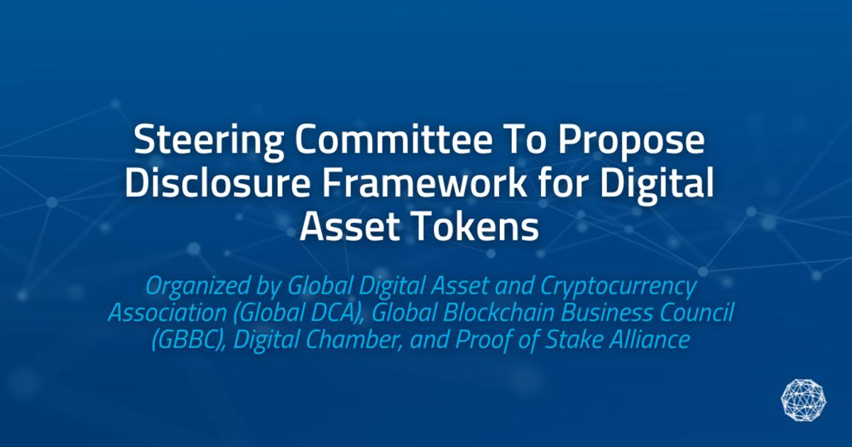 Steering Committee To Propose Disclosure Framework for Digital Asset Tokens