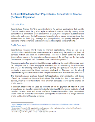 GSMI 4.0: Technical Standards - DeFi & Regulation (Summary) cover