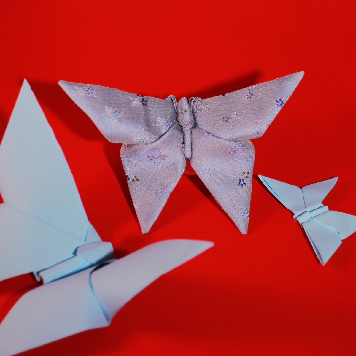 An origami butterfly bow tie