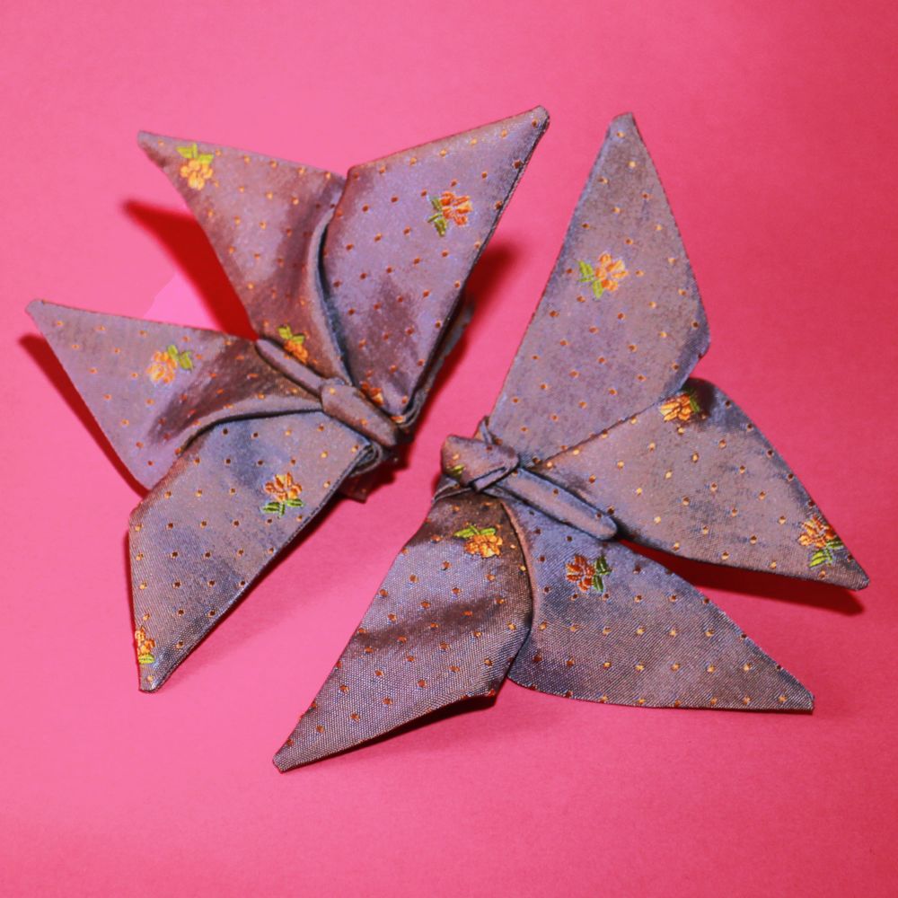 Stylized Origami inspired butterfly bow tie