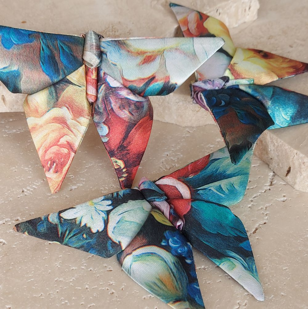 Multiple origami butterflies