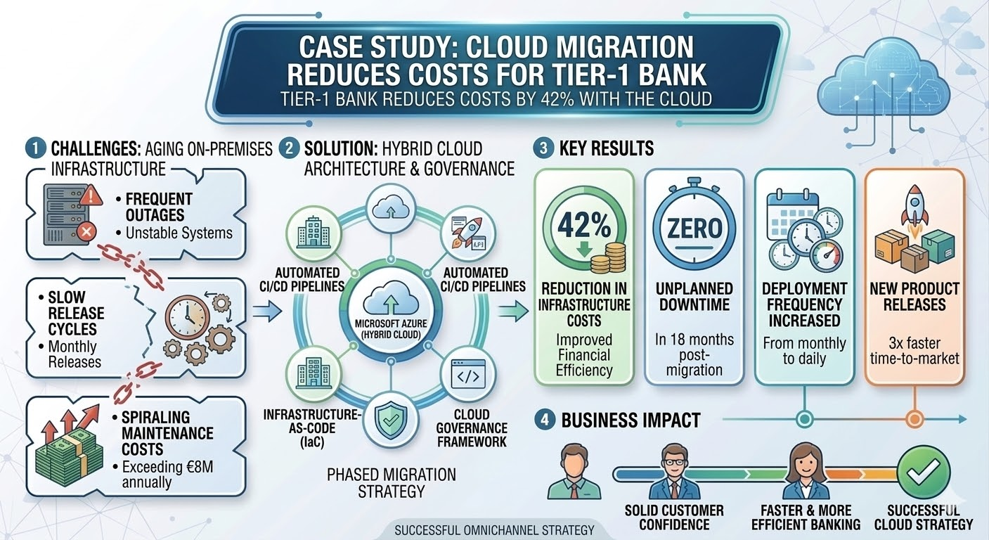Cloud Migration Reduces Costs 42% for Major Bank