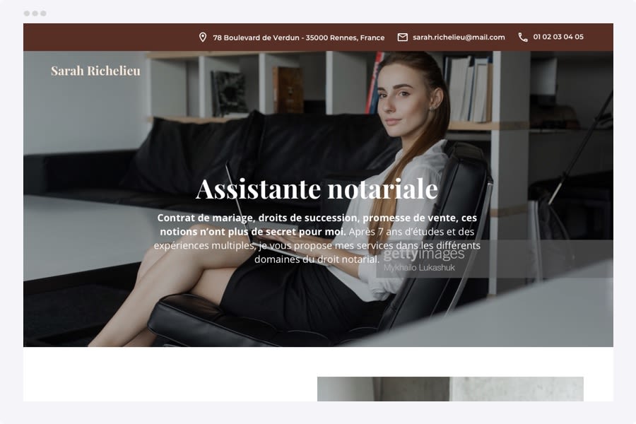 EXEMPLE SITE CV ASSISTANTE NOTAIRE - HUBSIDE