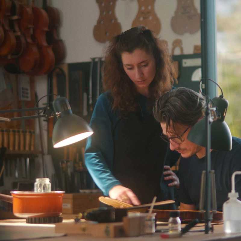 Inès Morin,, luthière du quatuor