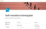 Notion Template Gallery NRC Half marathon Training Plan