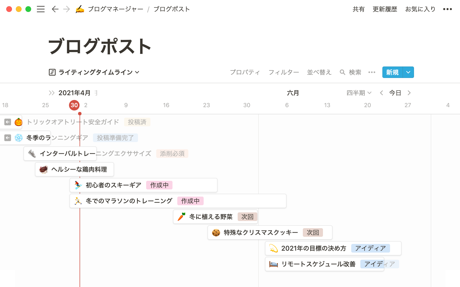 タイムラインビューでチームのために生産性の高い計画を立てる