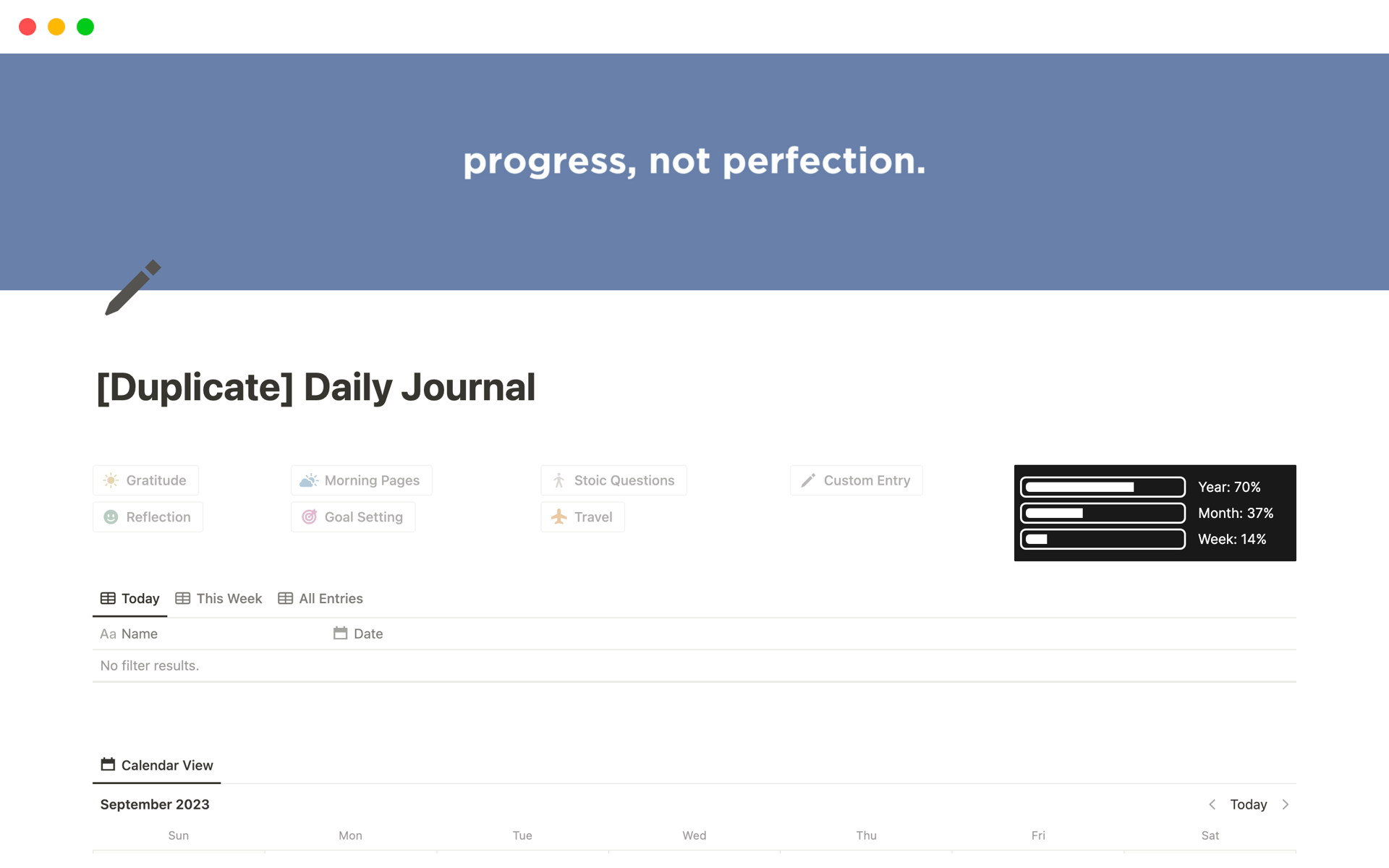 Daily Journal  Notion Template