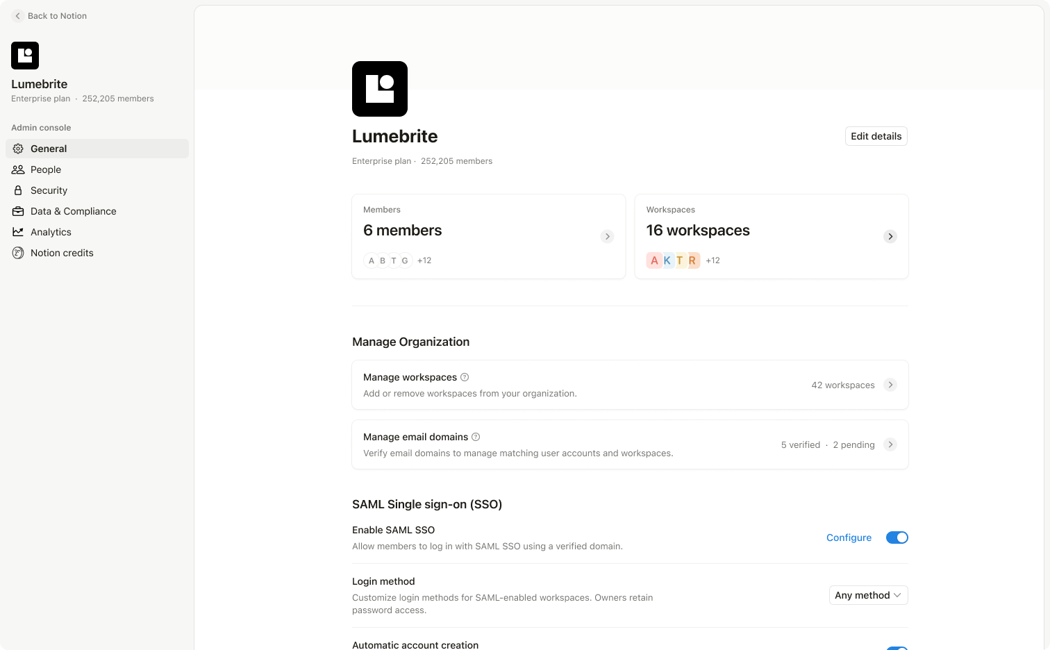 Organization level controls – Notion Help Center