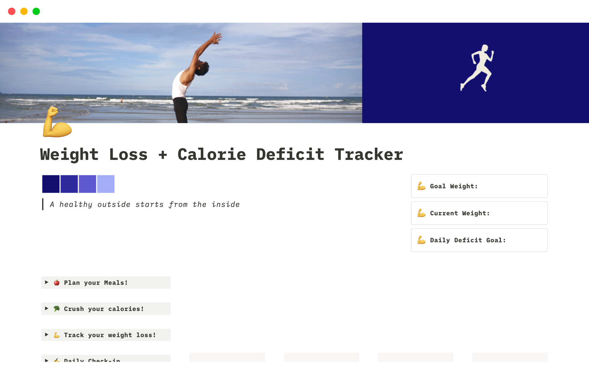 Calorie Tracker, Printable Calories Journal, Daily Weekly Calorie
