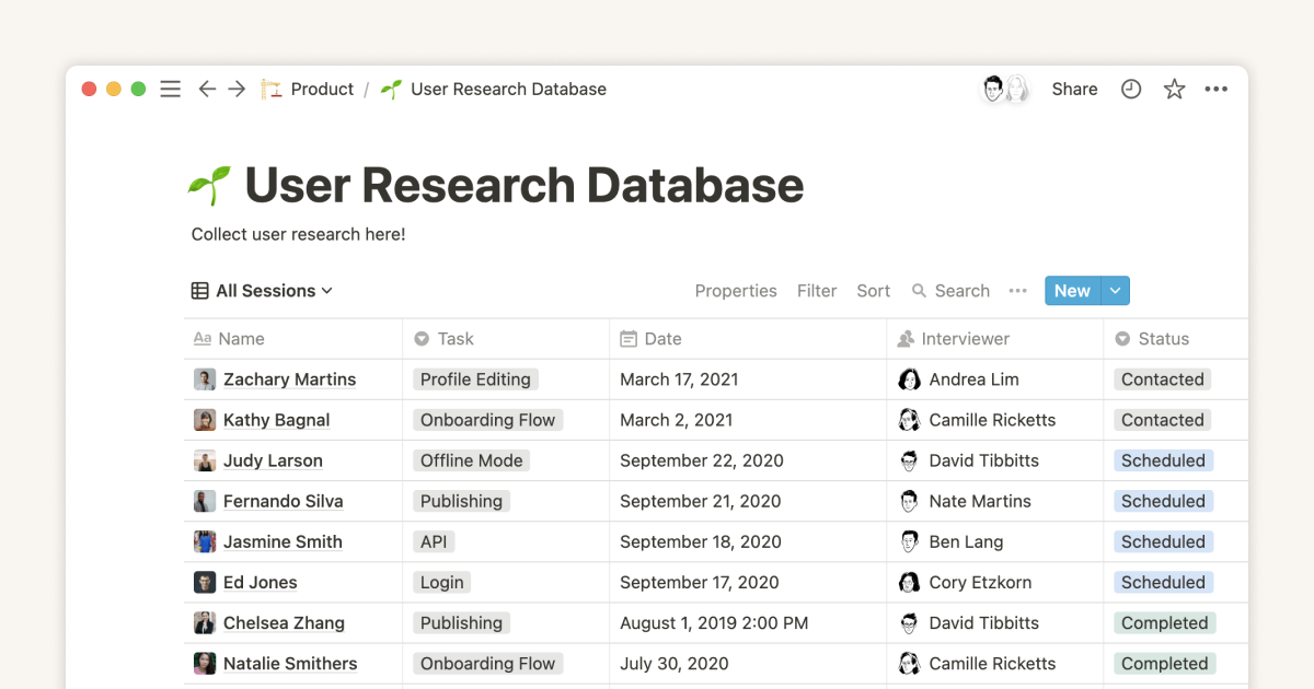 use notion for research