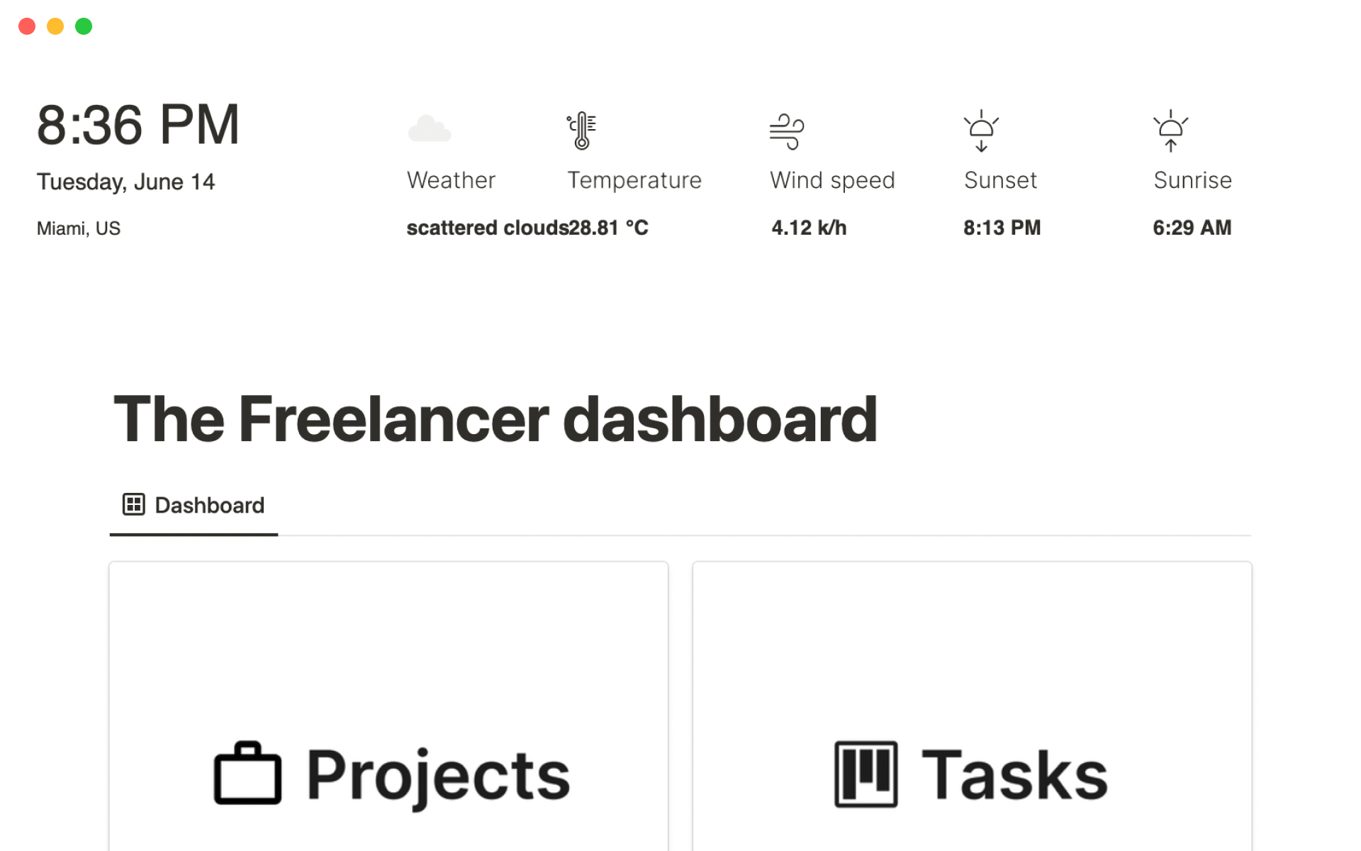 notion dashboard templates