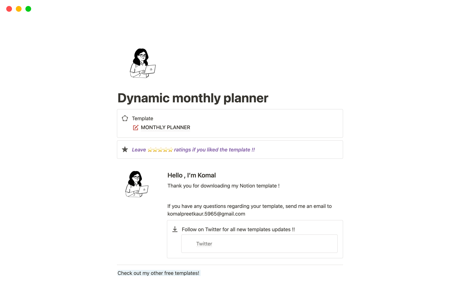 Monthly Planner: Free Monthly Schedule Planner Template