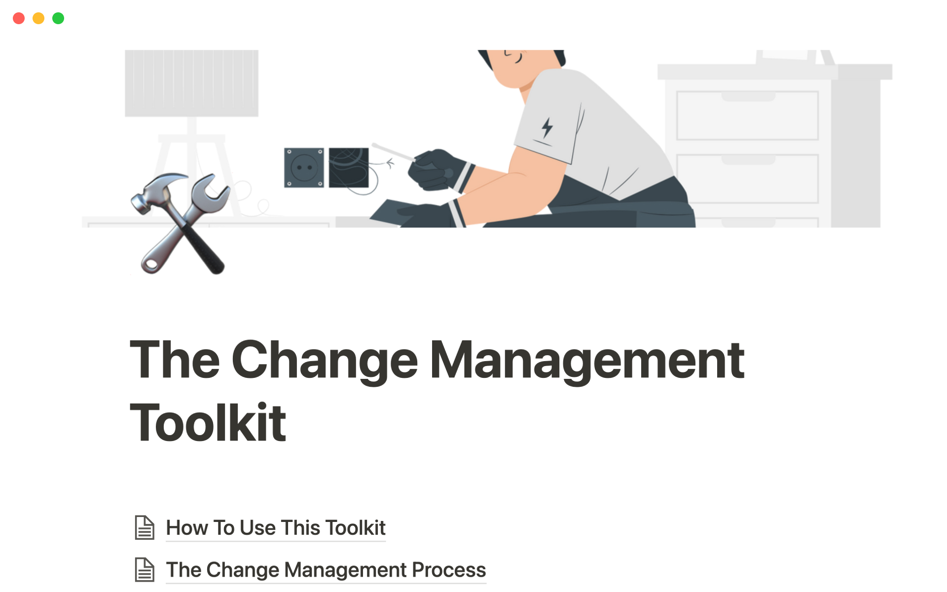 Notion Template Gallery The Change Management Toolkit