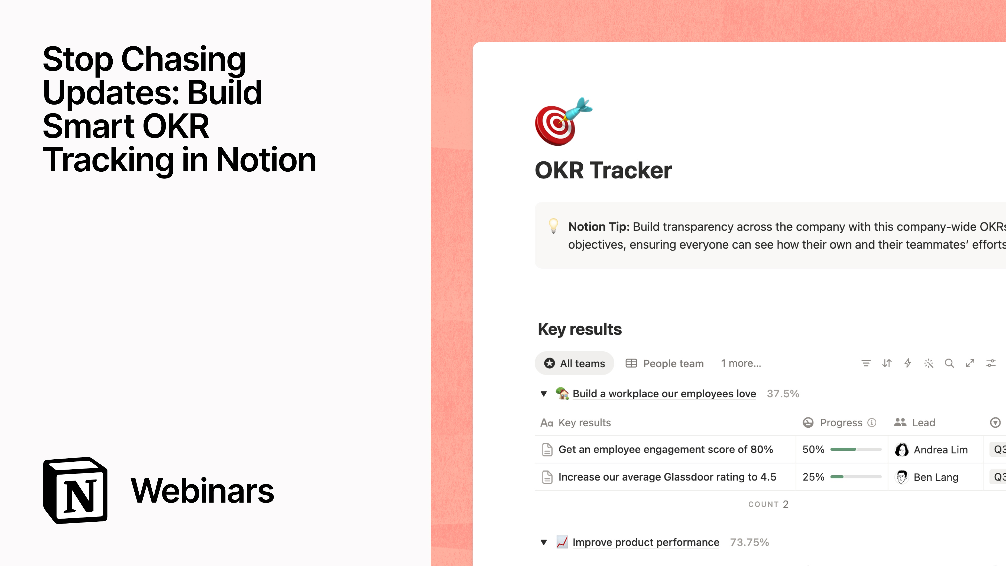 Stop chasing updates: Build smart OKR tracking in Notion