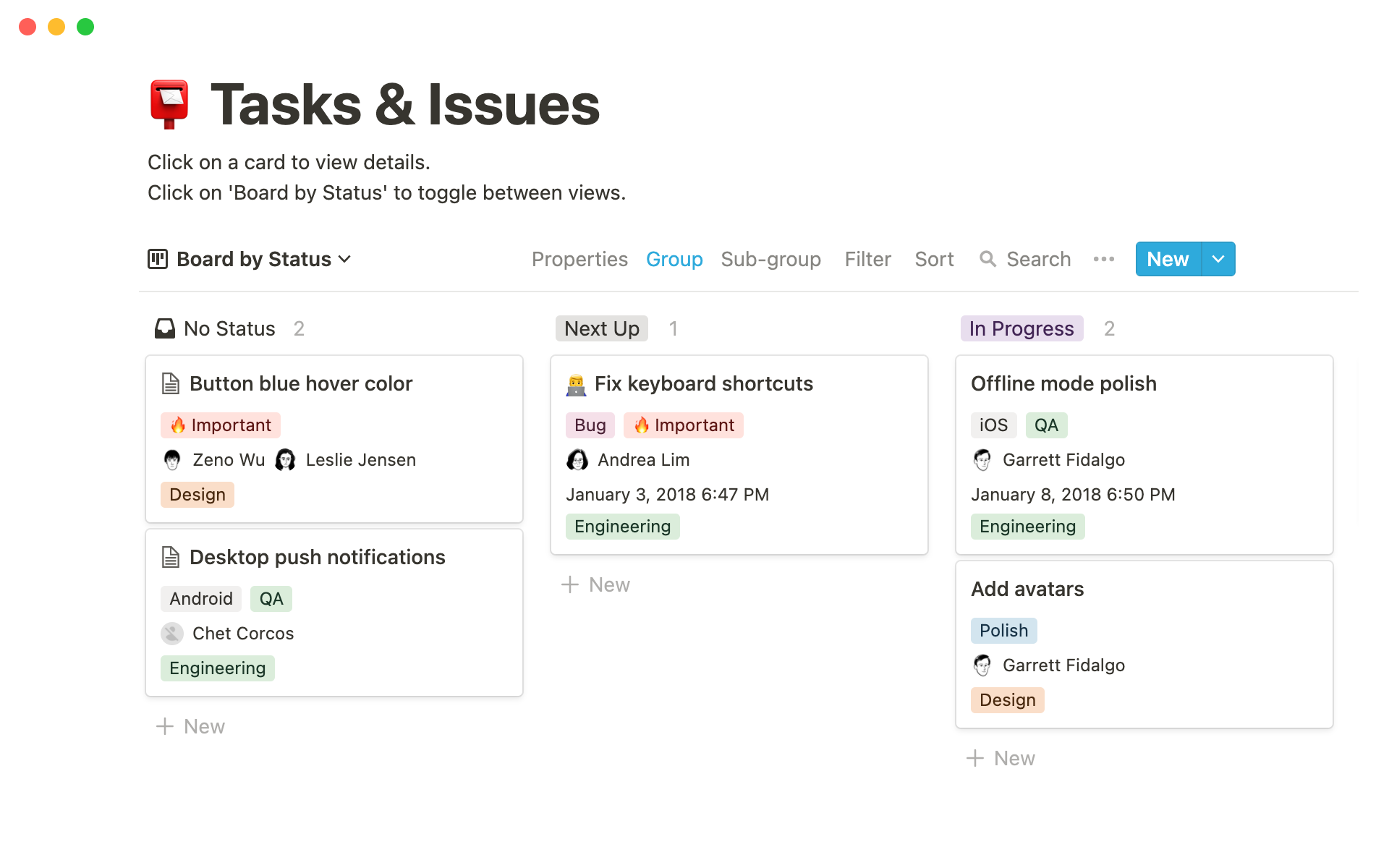 Notion Projects And Tasks Template