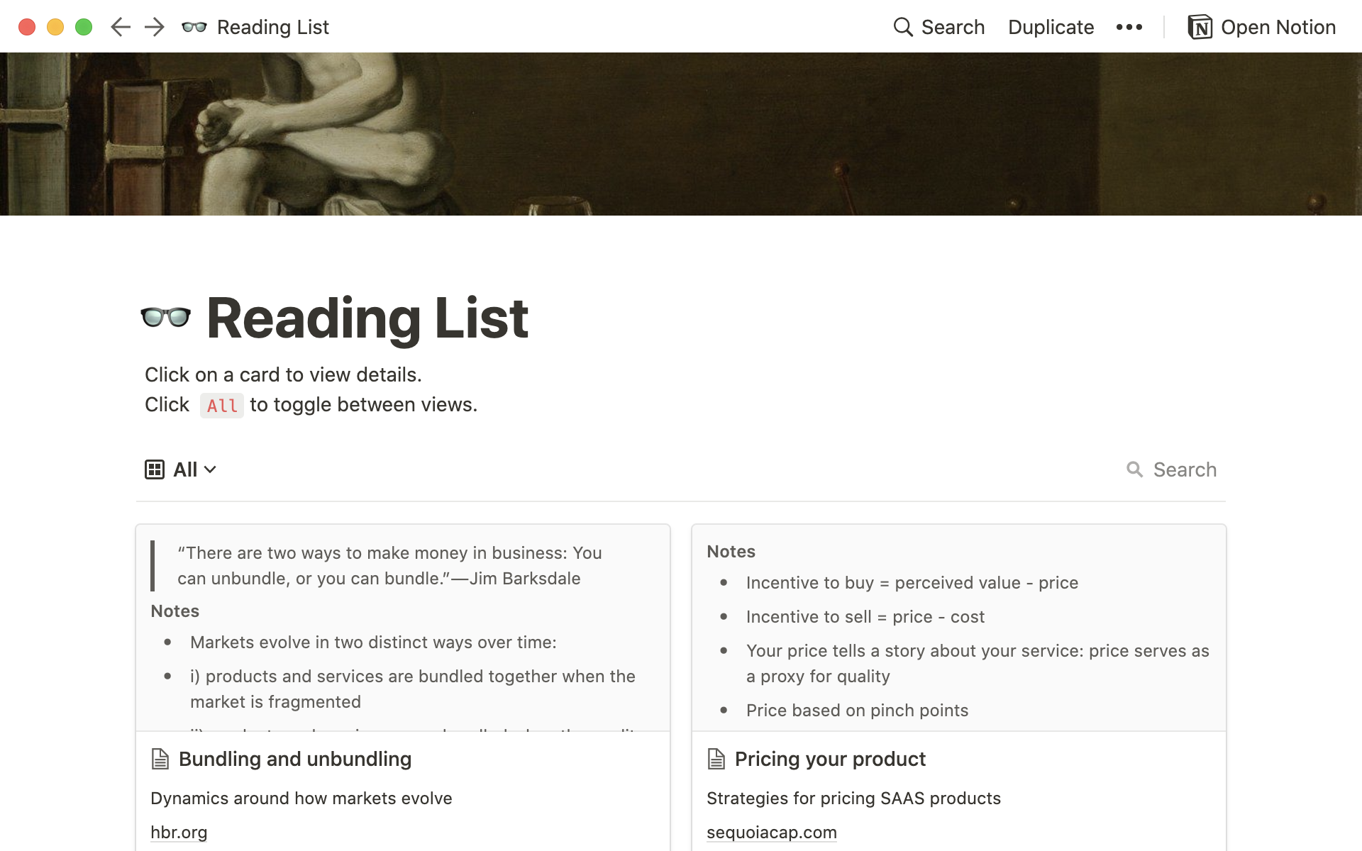 Notion Template Gallery Reading list for teams