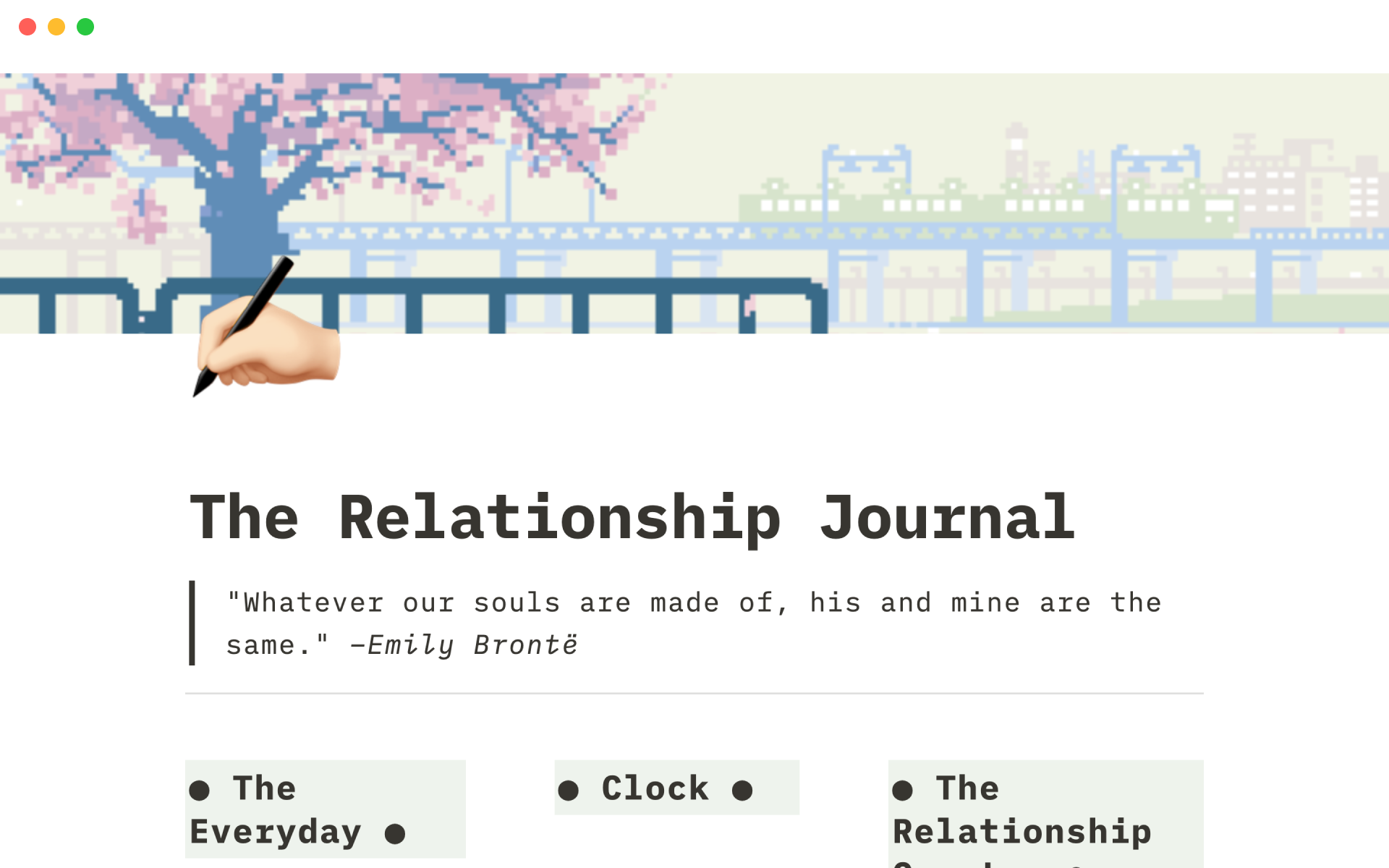 Notion Template Gallery – The relationship journal