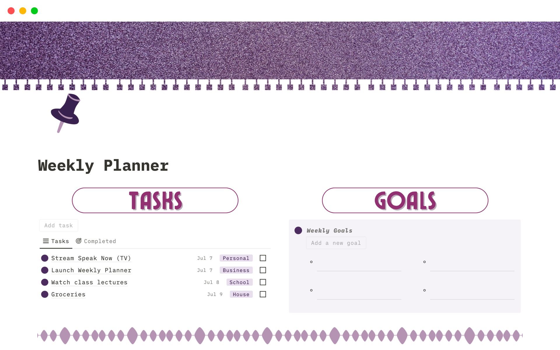 Buy Weekly Planner Templates, Weekly Goal Planner, Weekly to Do