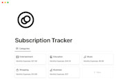 Notion Template Gallery Subscription Tracker