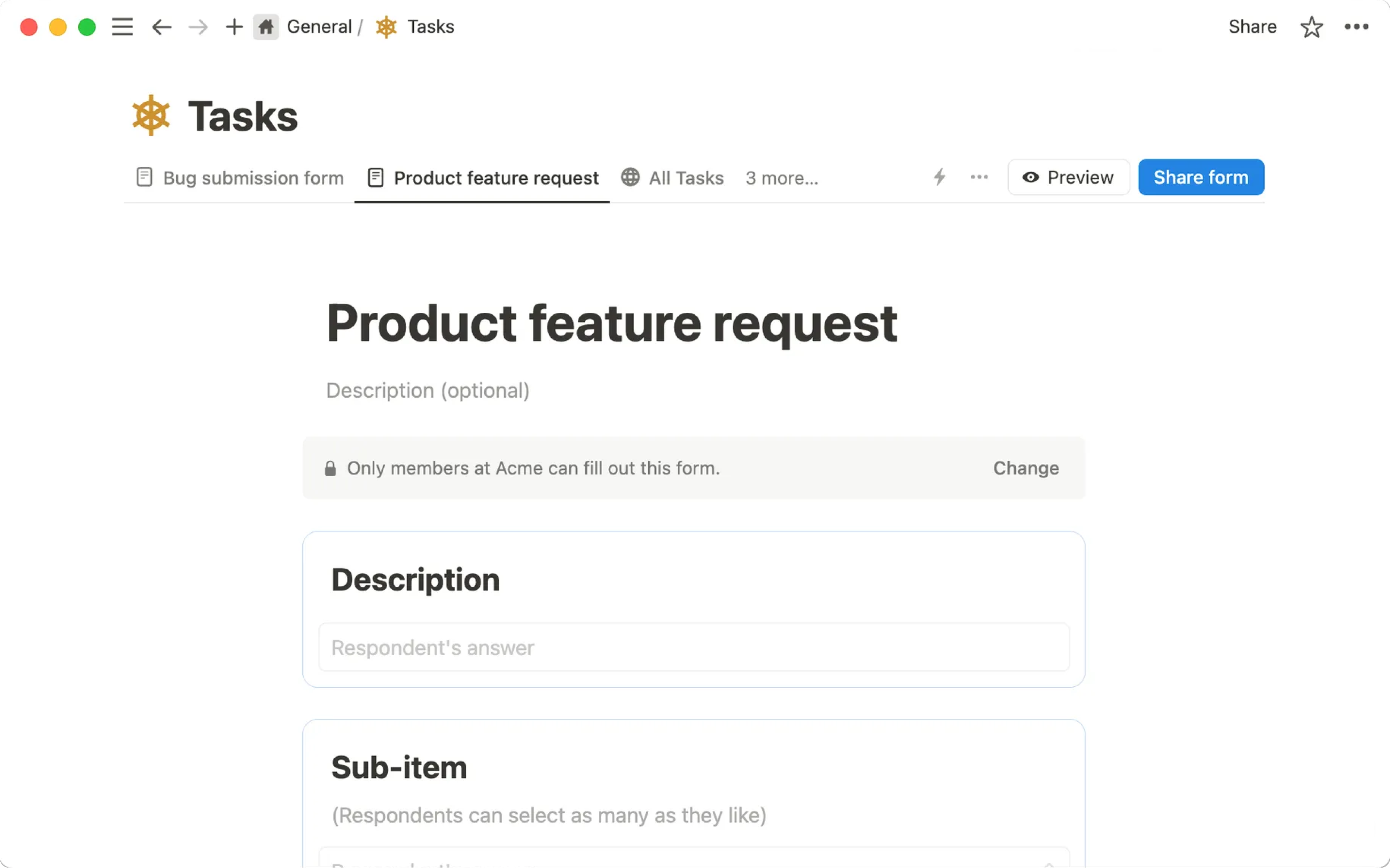 Formulários – Centro de ajuda do Notion, image size:3840x2398