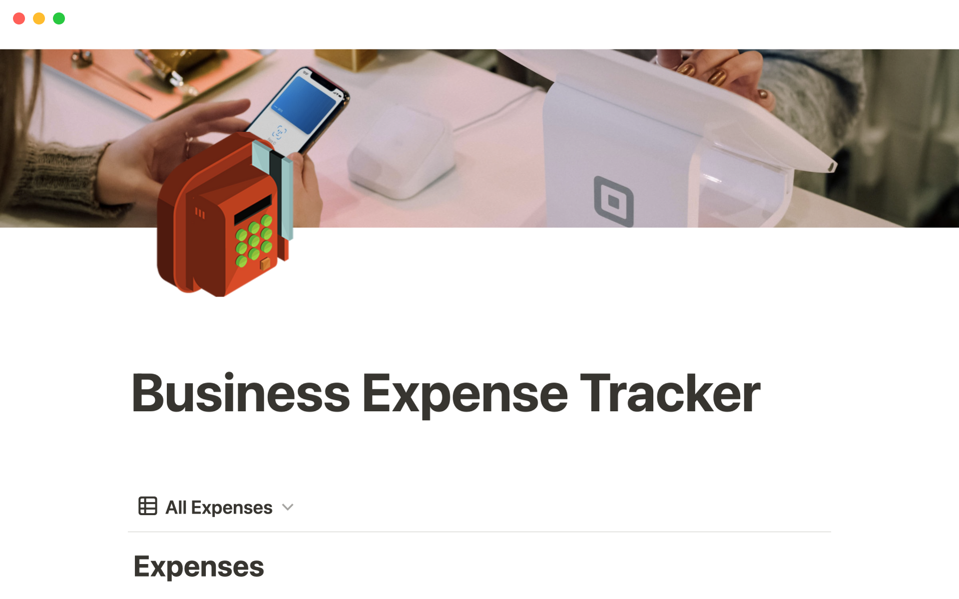 Notion Template Gallery Business expense tracker