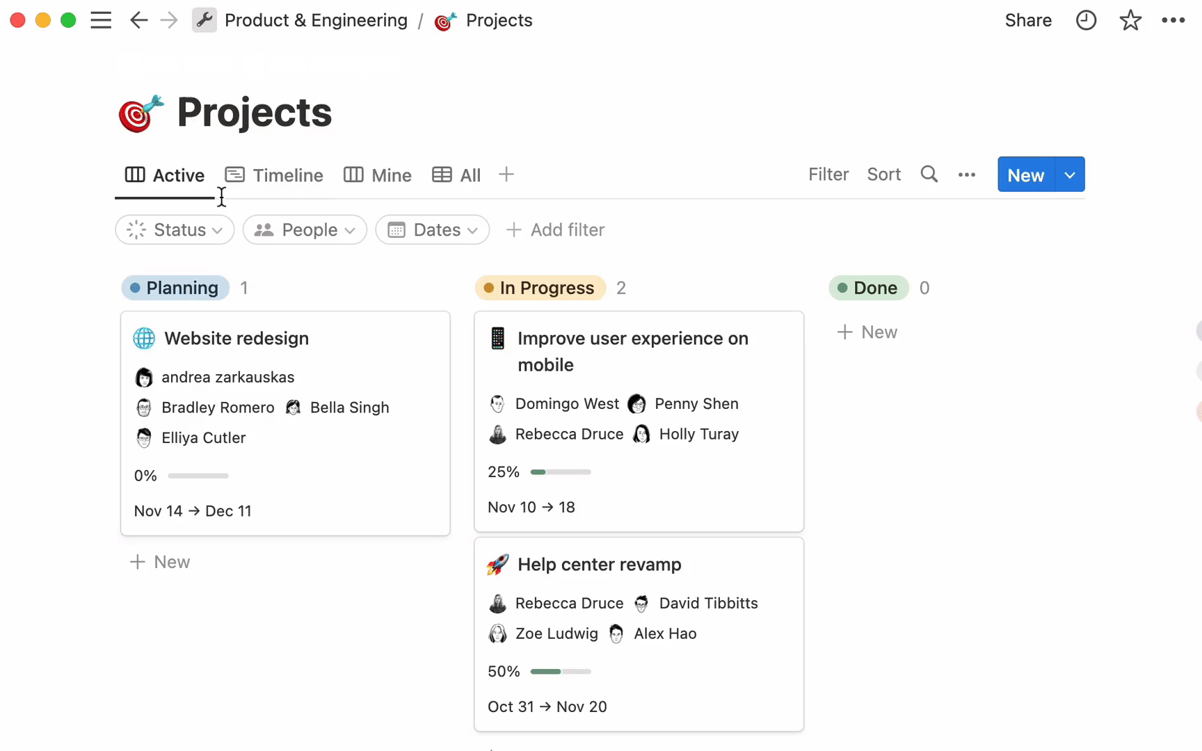 projects kanban gif