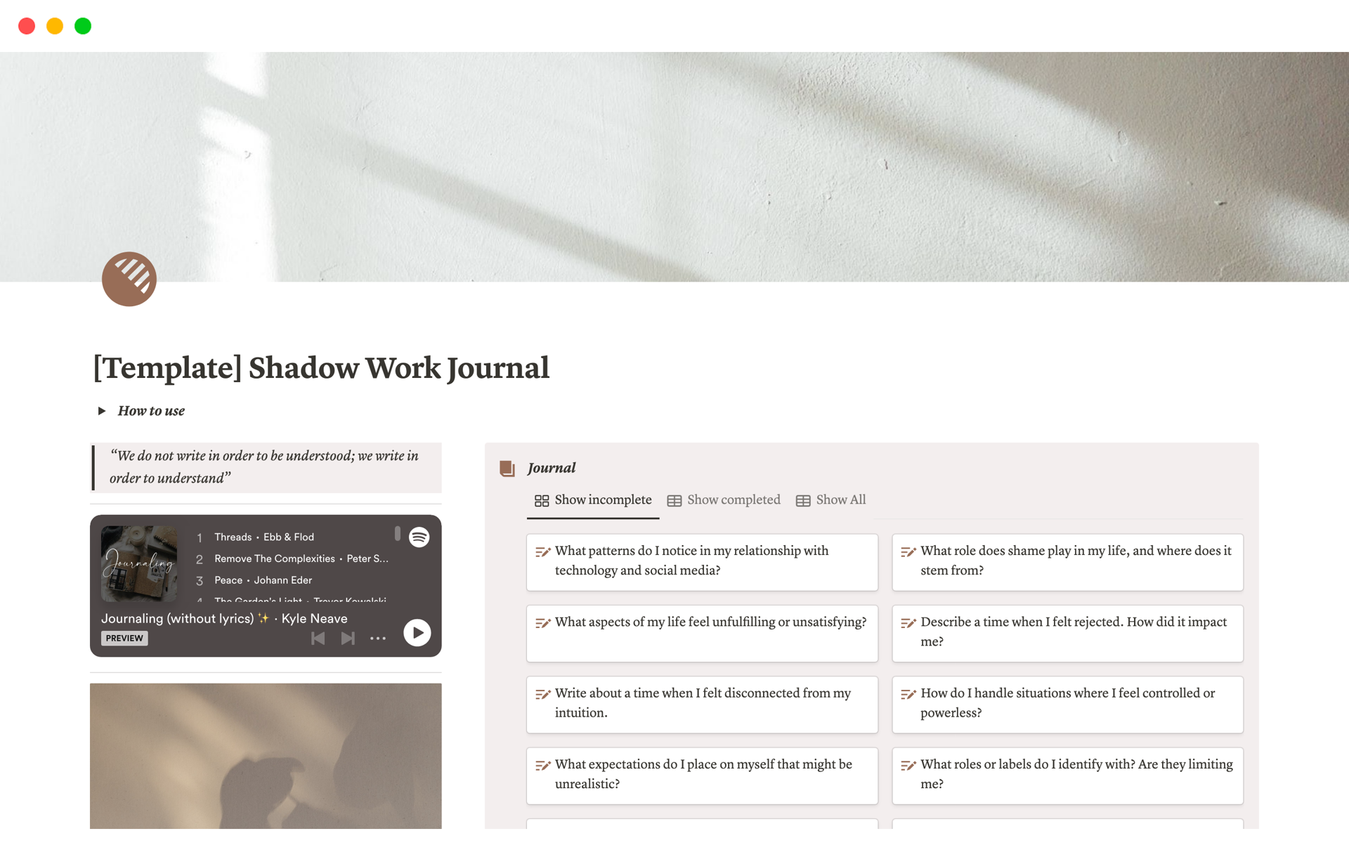 Shadow Work Journal, Journaling Prompts