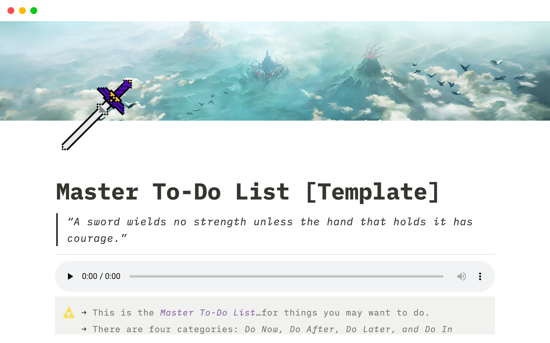 Master To-Do List [Template] | Notion Template