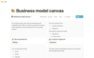 Notion Template Gallery Business Model Canvas