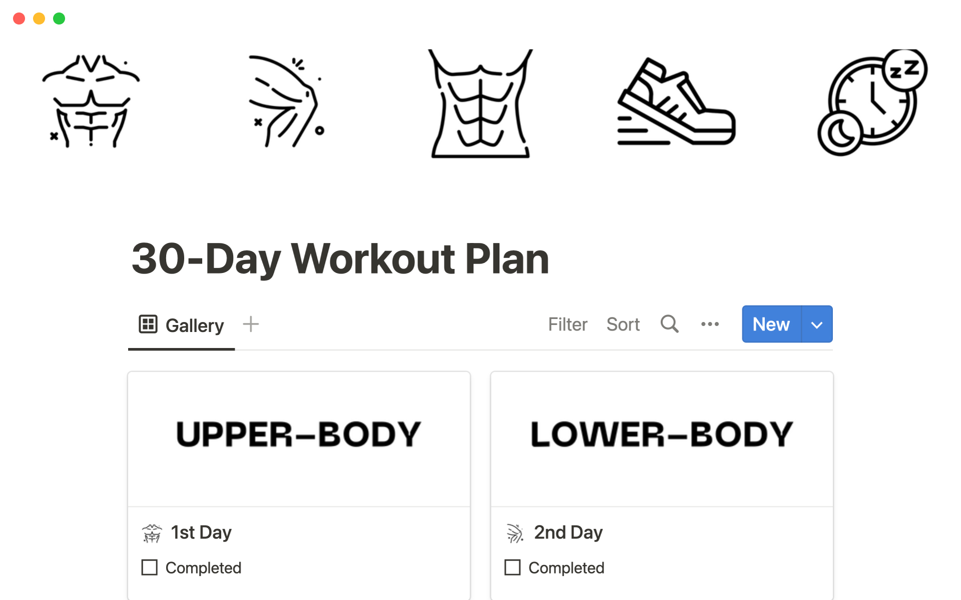 Best Health & Fitness Templates from Notion