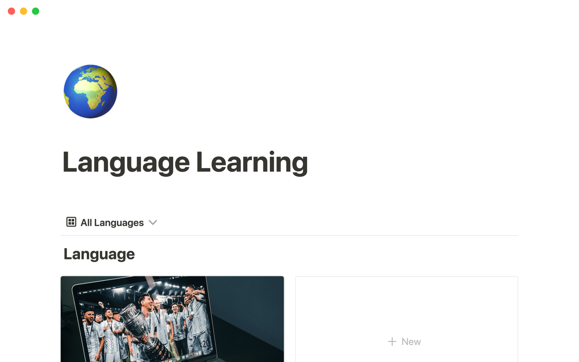 notion language learning template