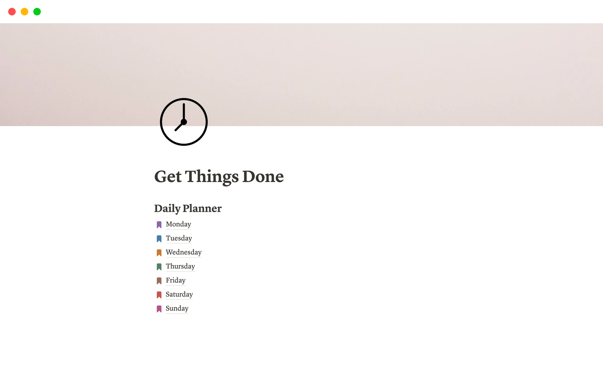 Get Things Done  Notion Template