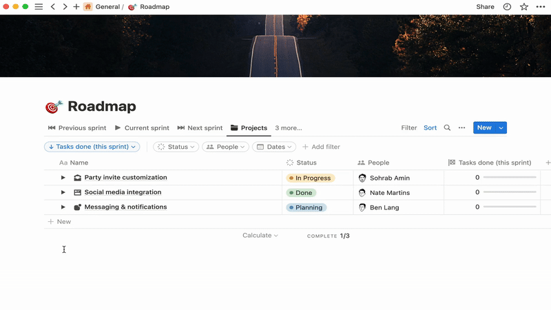 Partiful’s Notion roadmap