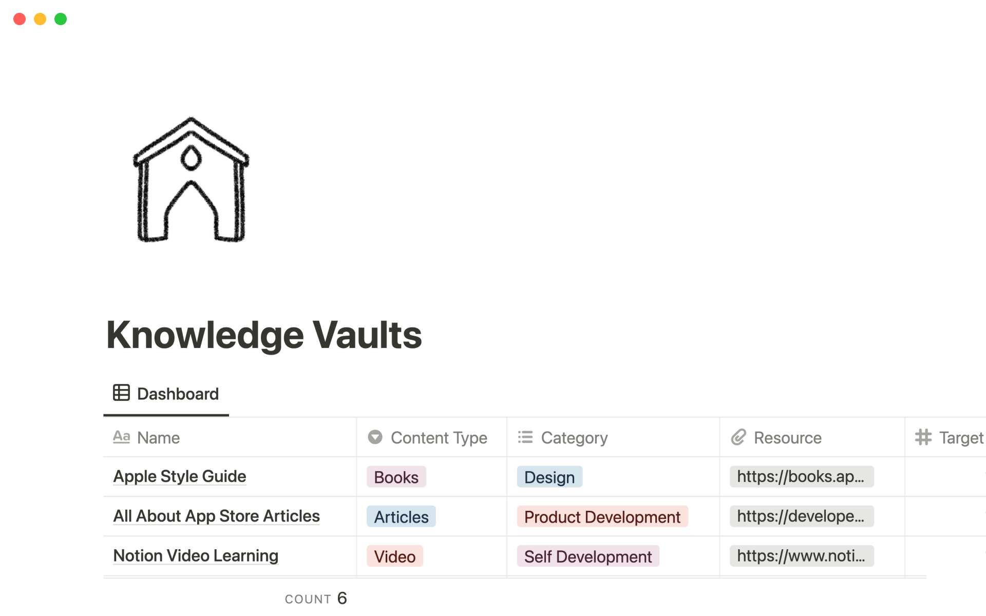 Knowledge vaults | Notion Template