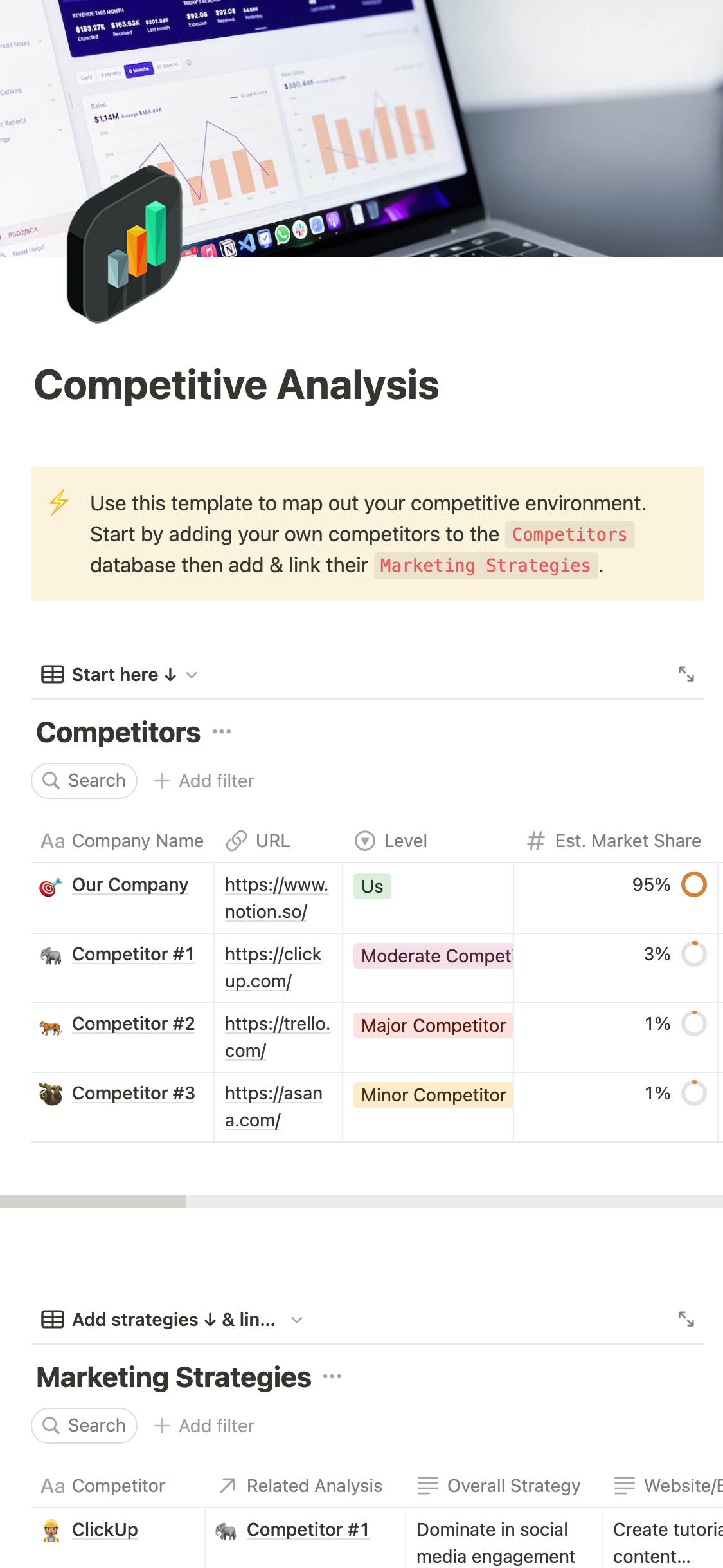 Notion - Competitive Analysis Template - Template Road