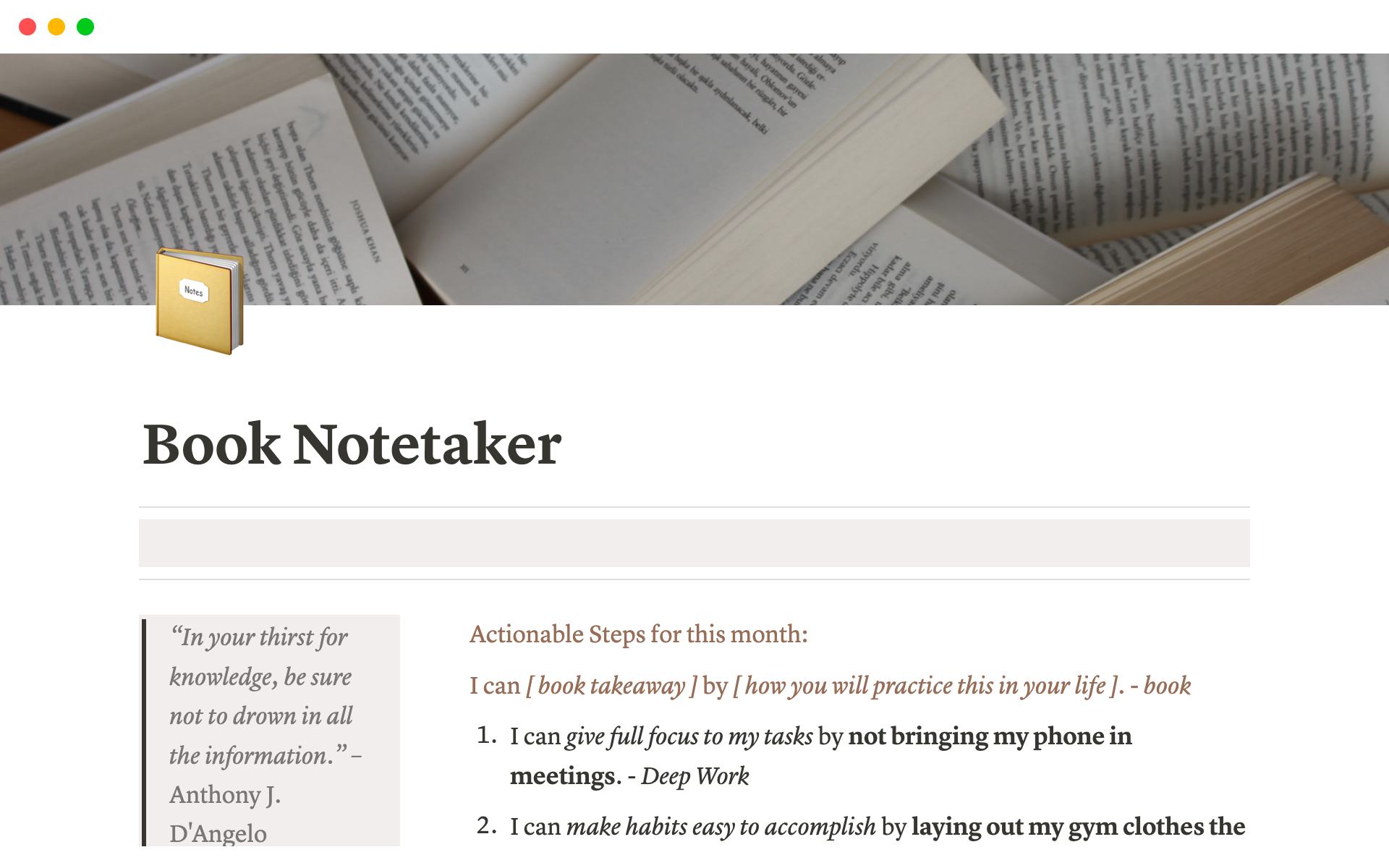 Taking Book Notes (How to Start) 
