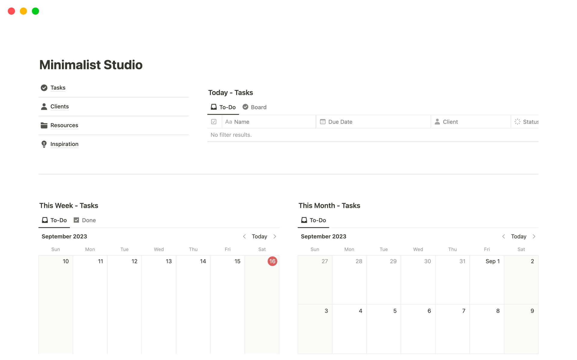 Studio:  Studio is where you can manage your