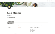 Notion Template Gallery Meal Planner