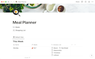 Notion Meal Plan Template