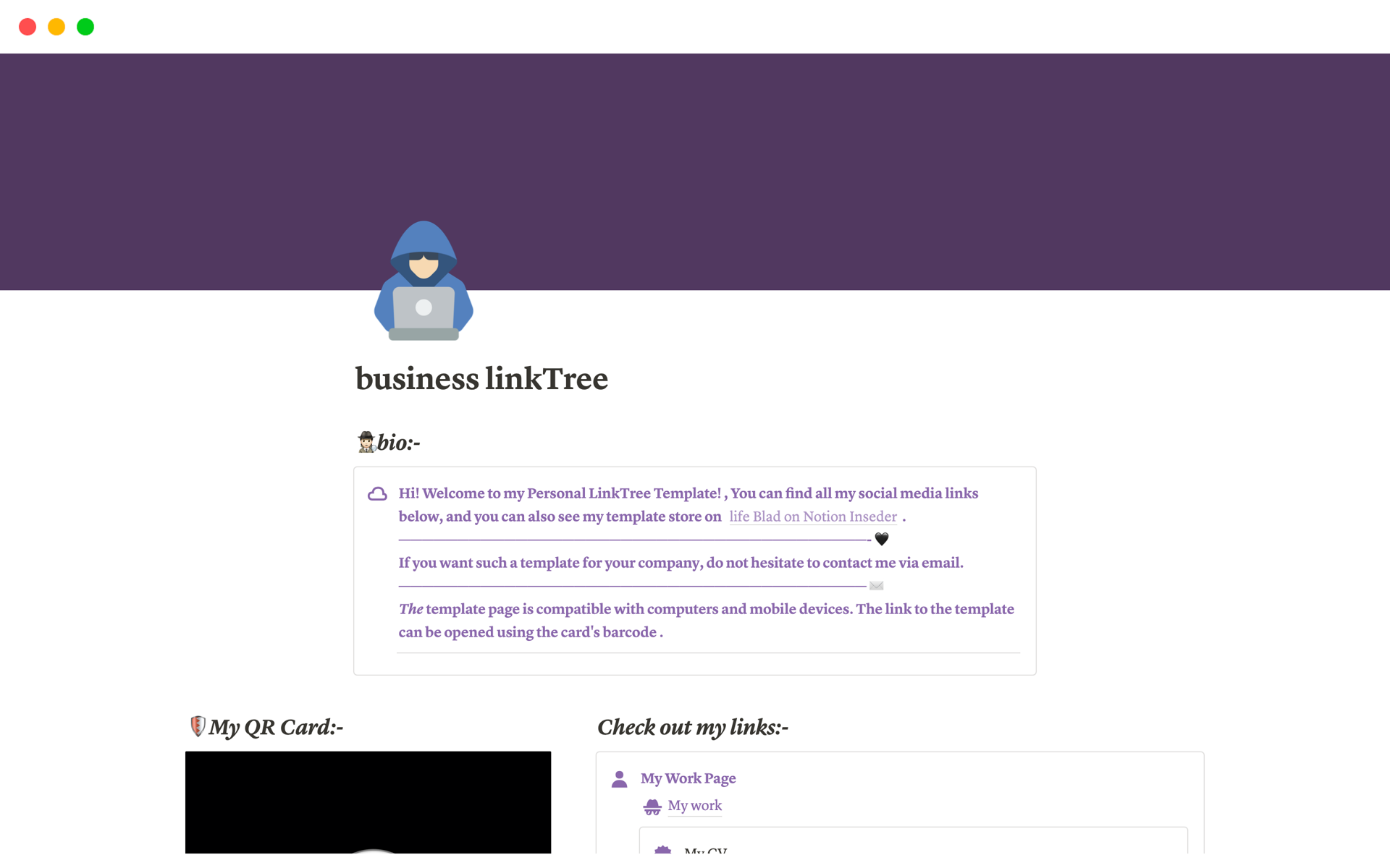Linktree - Creating Share functionality