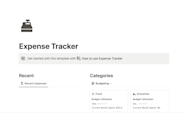 Notion Template Gallery Expense Tracker