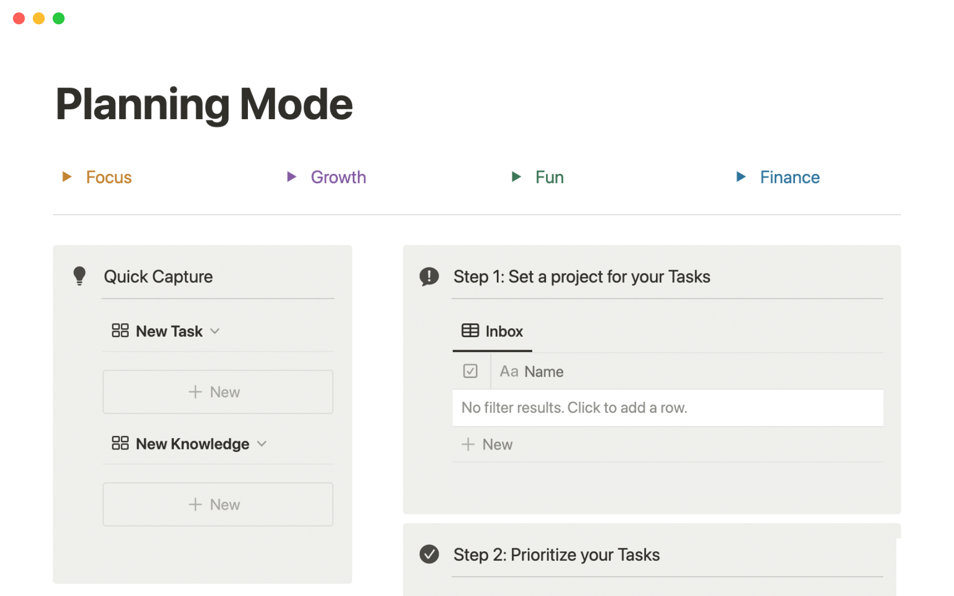 Personal – Notion Template Gallery
