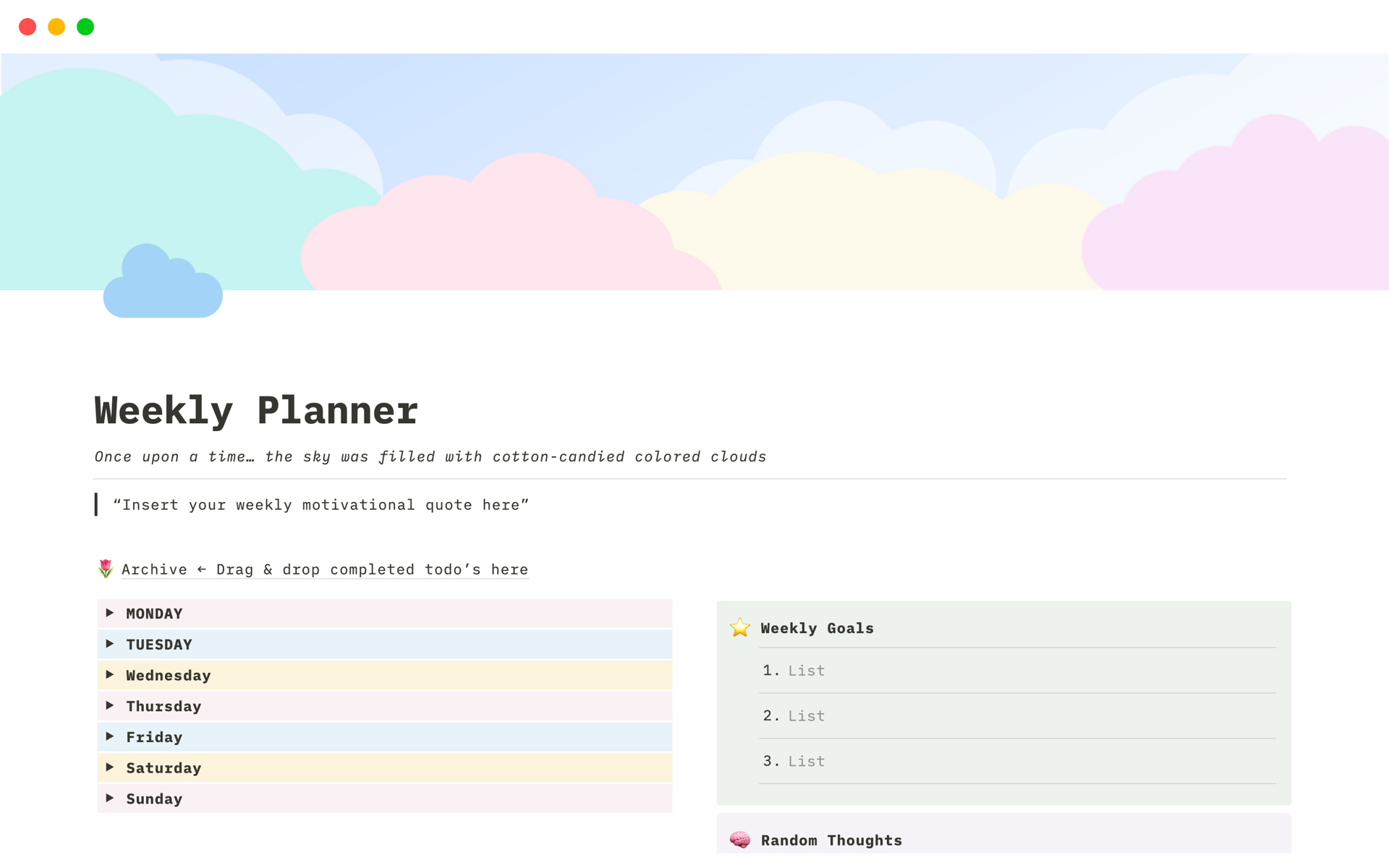 Free, custom, printable aesthetic planner templates