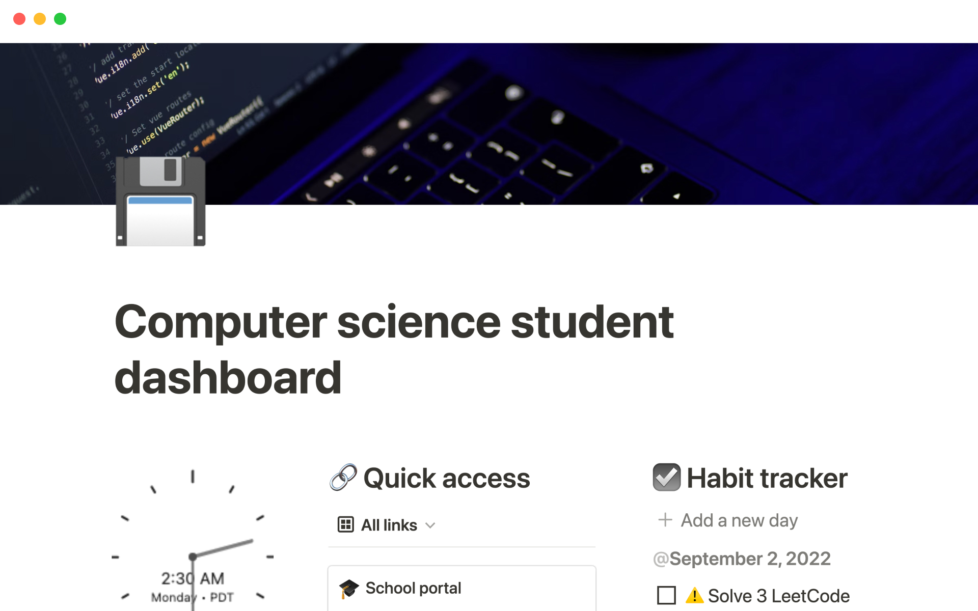 Notion Computer Science Template