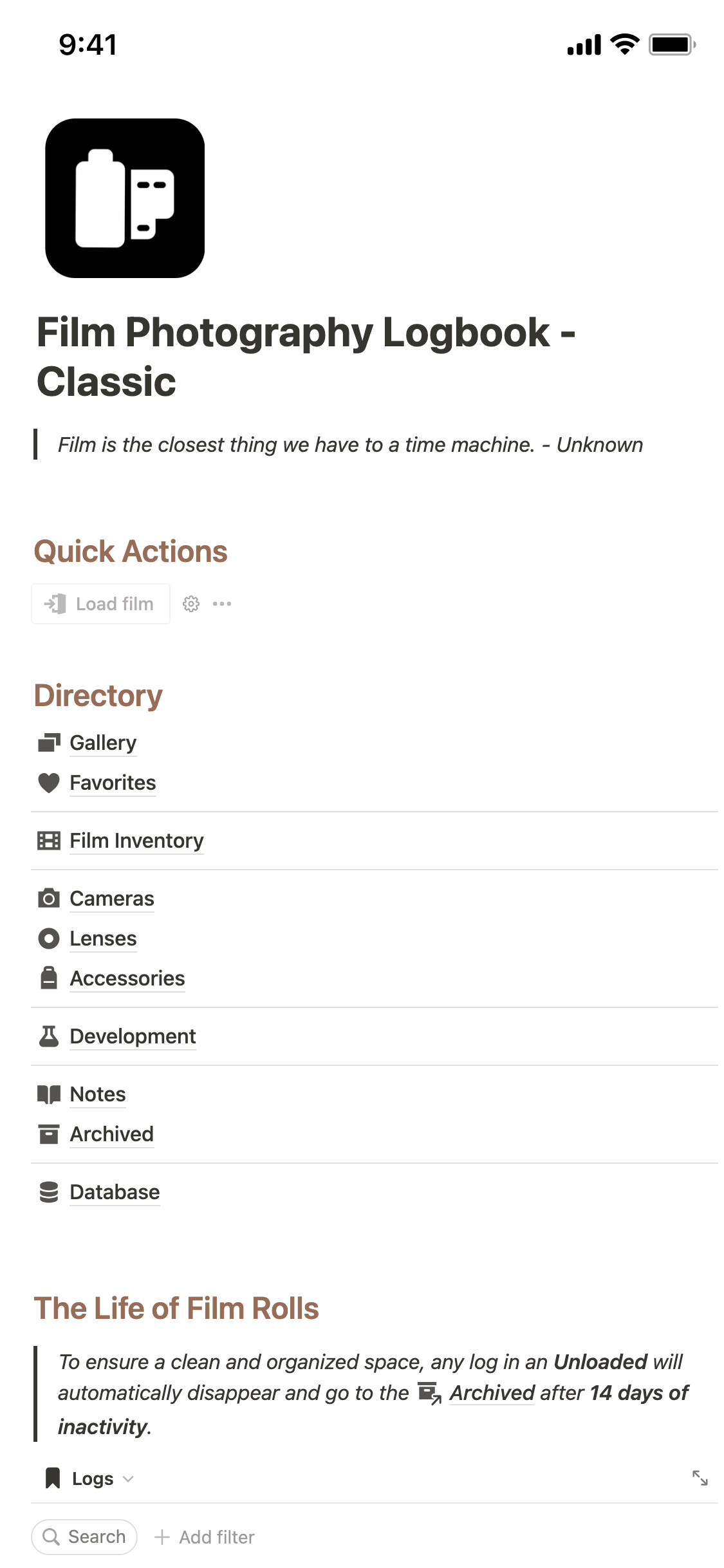 Film Inventory Tracker Template Notion Marketplace