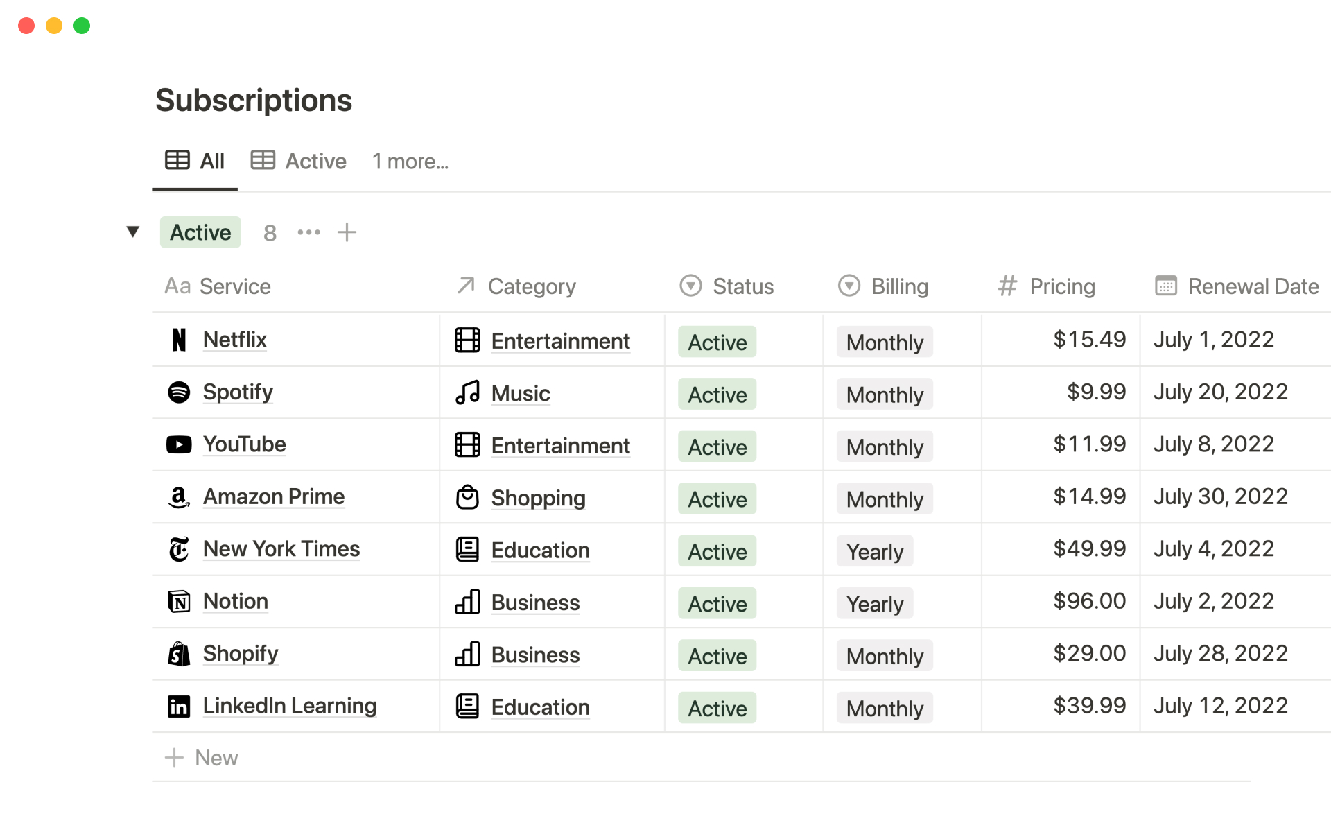 Notion Template Gallery – Flashcards