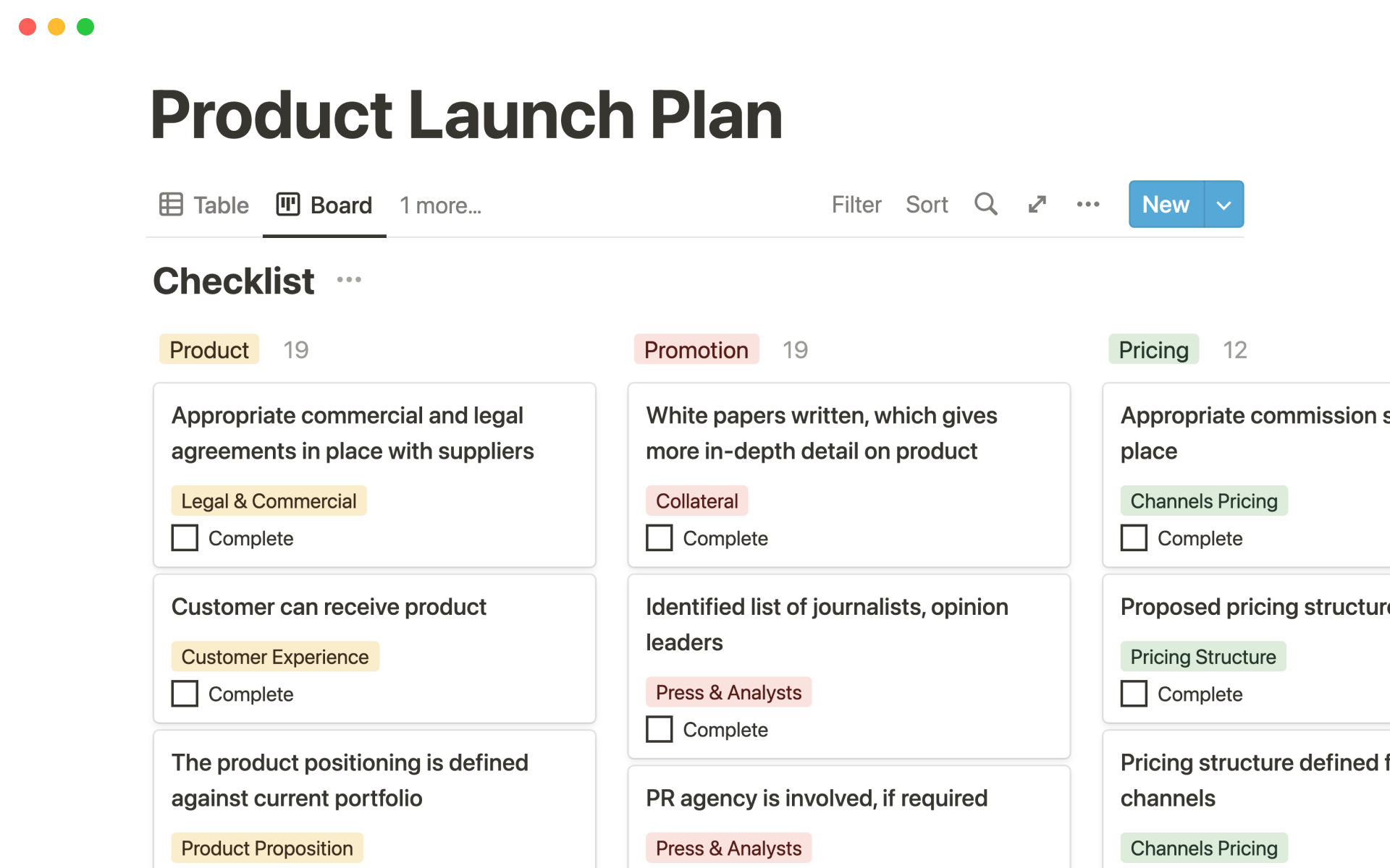 Notion Templates for Launch